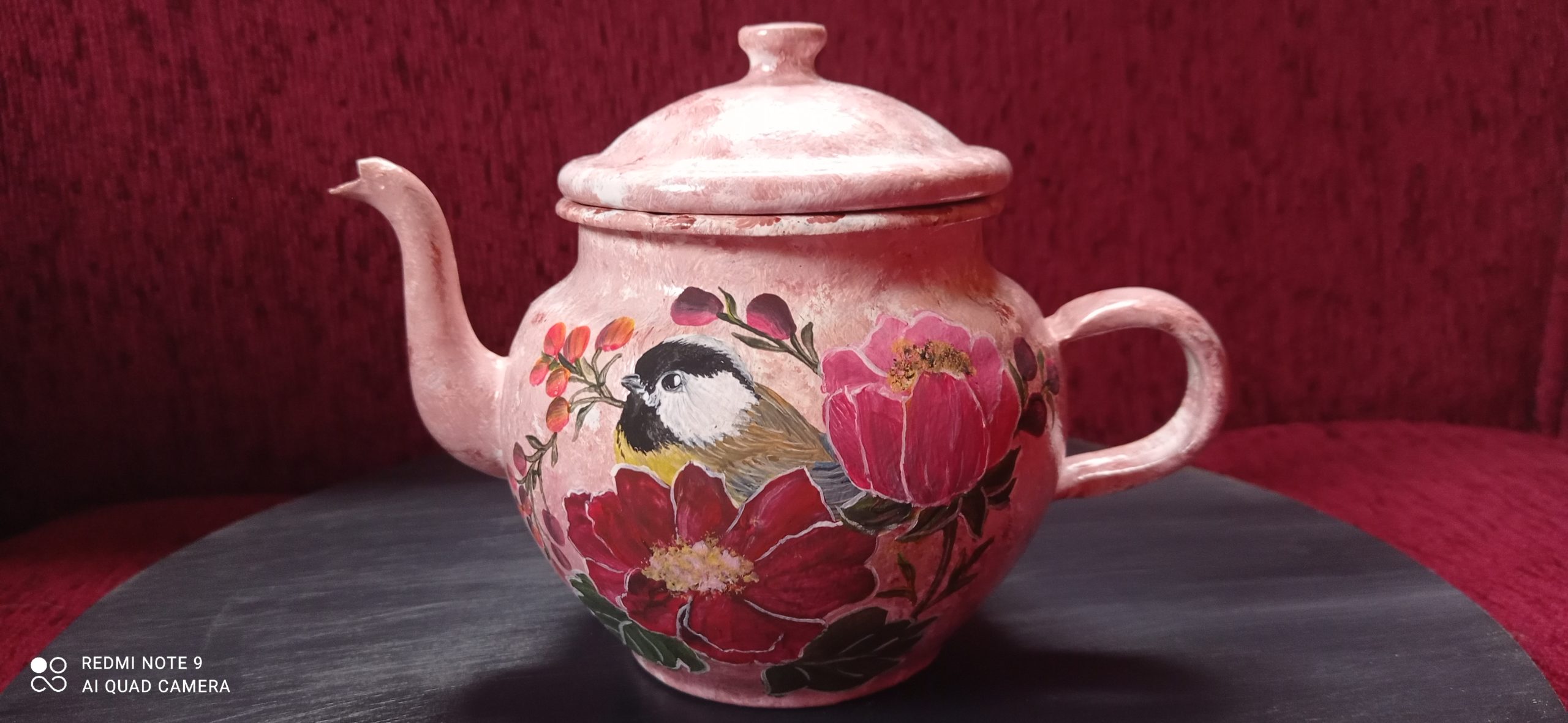 Théière peinte style japonais