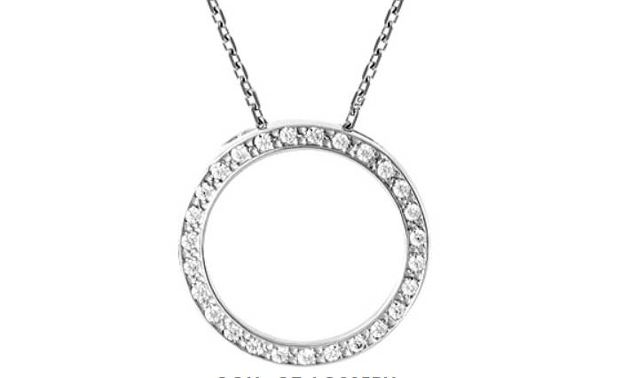 Collier argent et oxydes de zirconium
