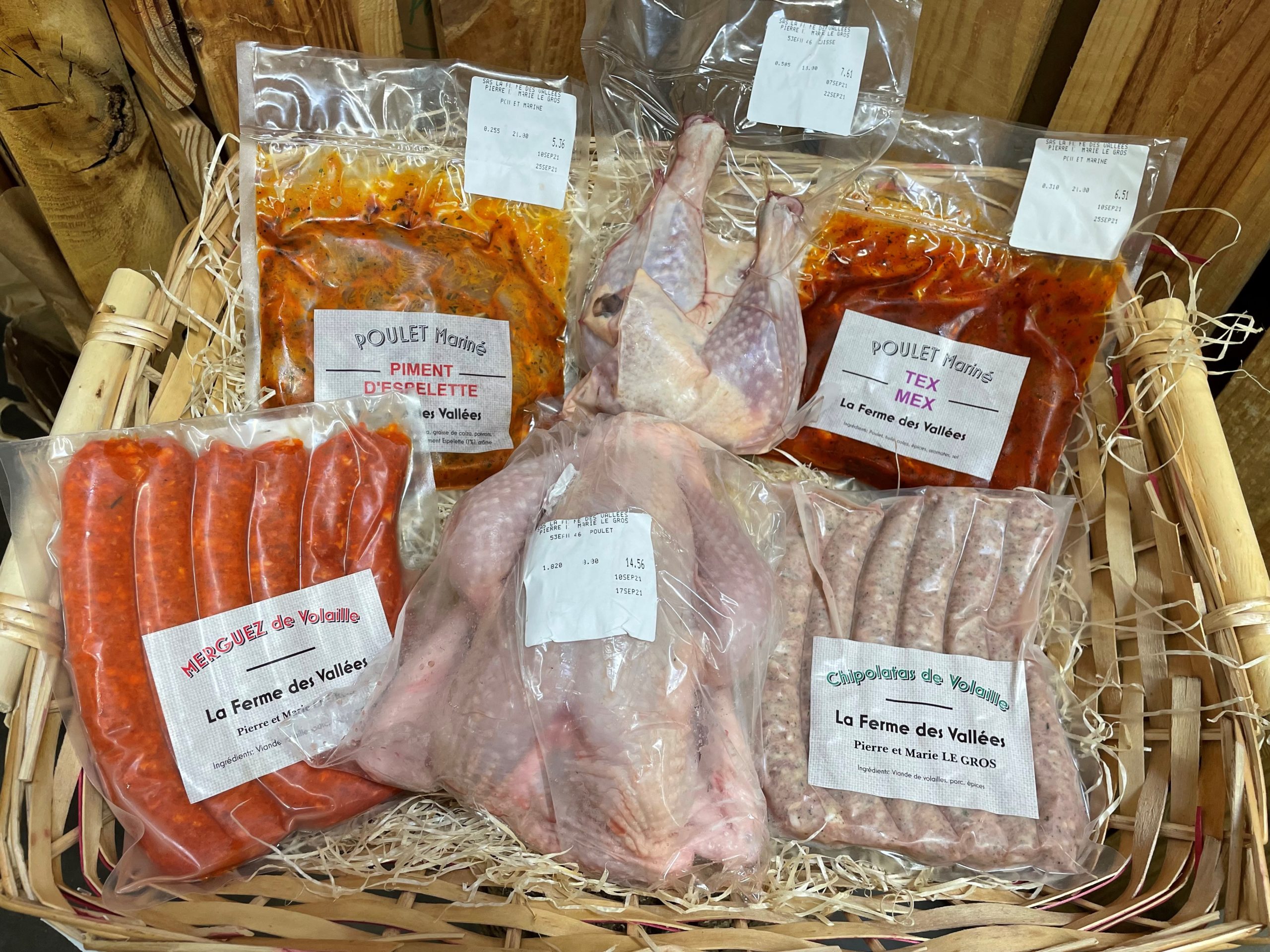 Poulet fermier de la ferme des vallees