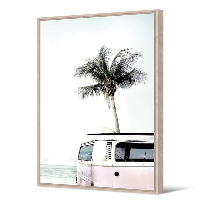 Toile encadrée rodéo drive van sur plage
